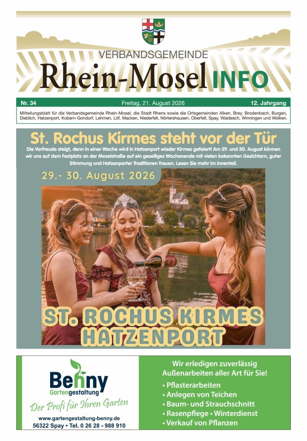 Rhein-Mosel Info Titelblatt 34/2026