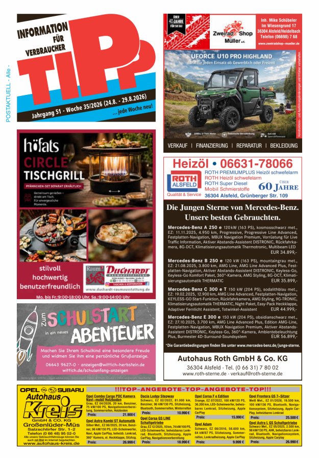 Tipp Vogelsberg Titelblatt 35/2026