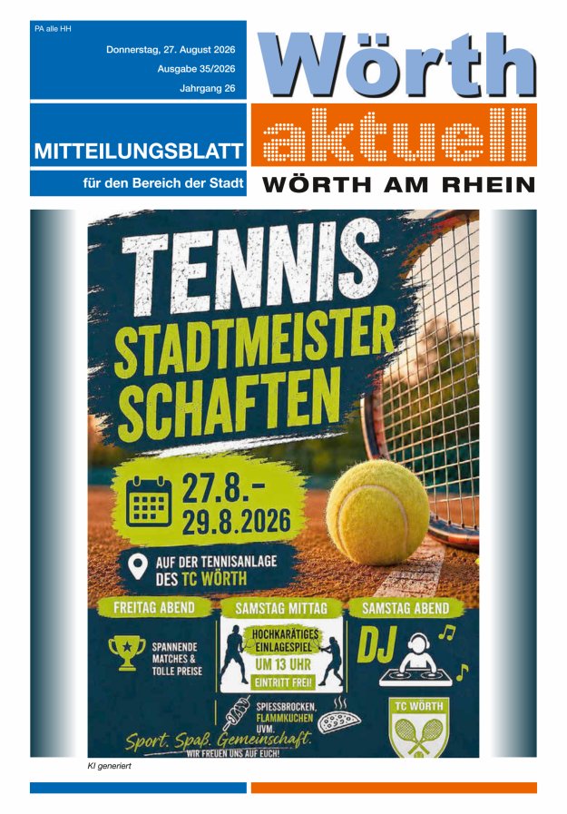 Wörth aktuell Titelblatt 32/2026