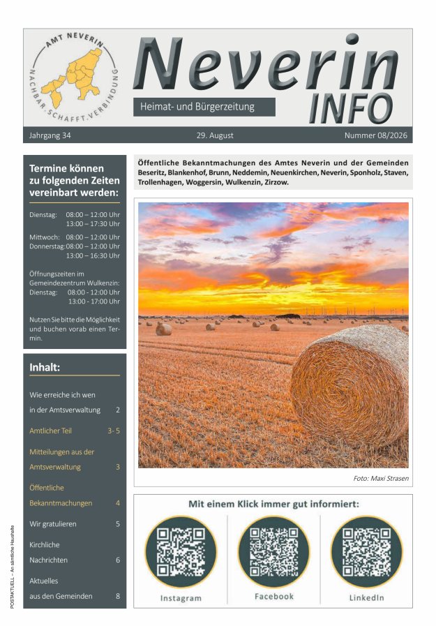 Neverin INFO Titelblatt 08/2026