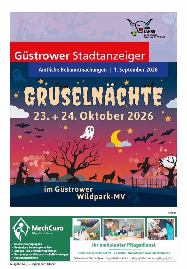 Güstrower Stadtanzeiger Titelblatt 06/2026