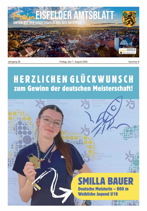 Eisfelder Amtsblatt Titelblatt 08/2026