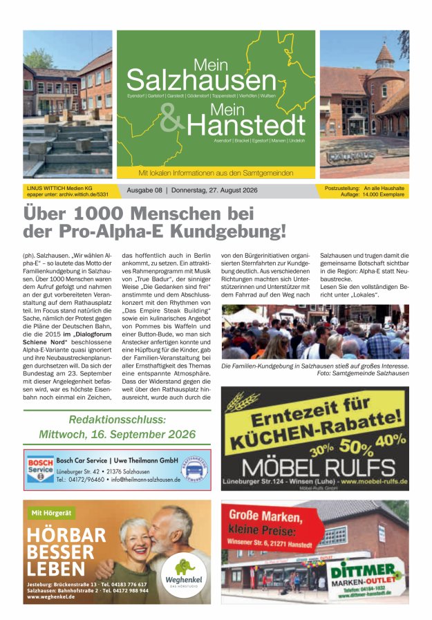 Mein Salzhausen   Mein Hanstedt Titelblatt 08/2026