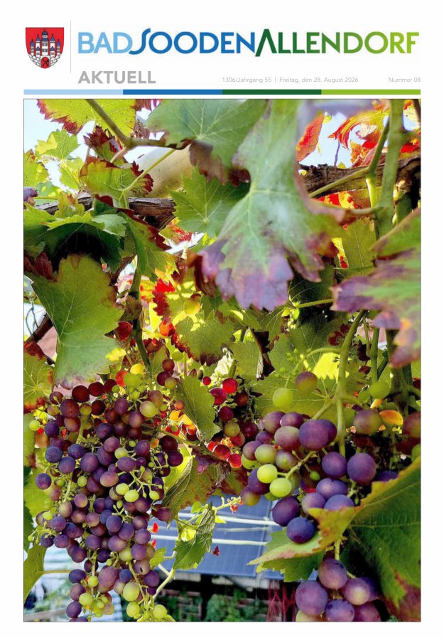 Unsere Stadt Bad Sooden-Allendorf - Bürgerzeitung Titelblatt 08/2026