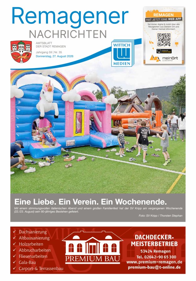 Remagener Nachrichten Titelblatt 35/2026