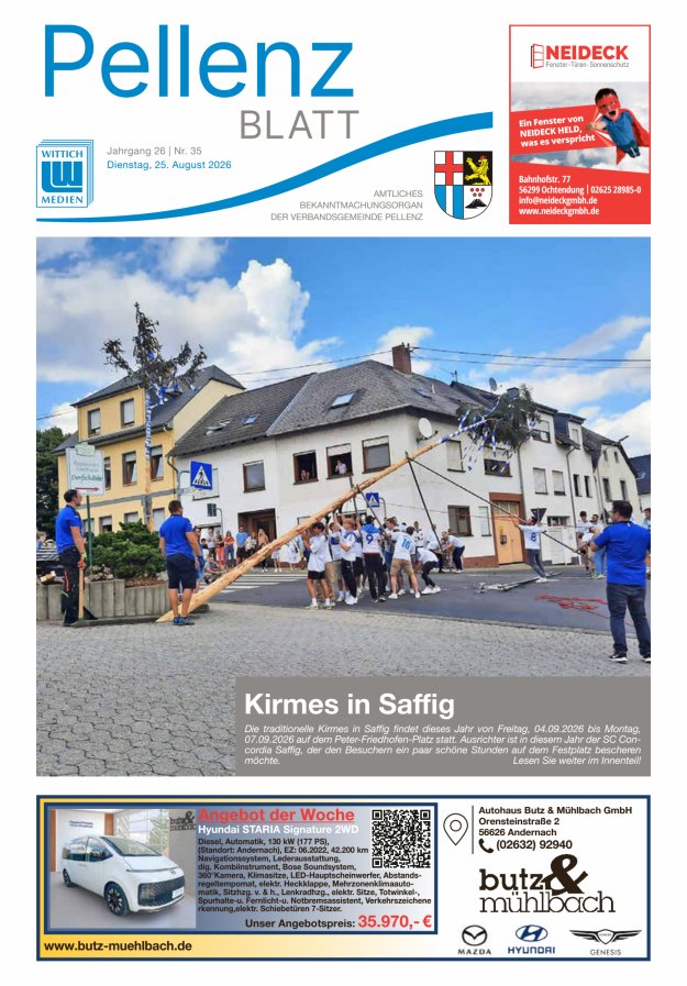 Pellenzblatt Titelblatt 35/2026