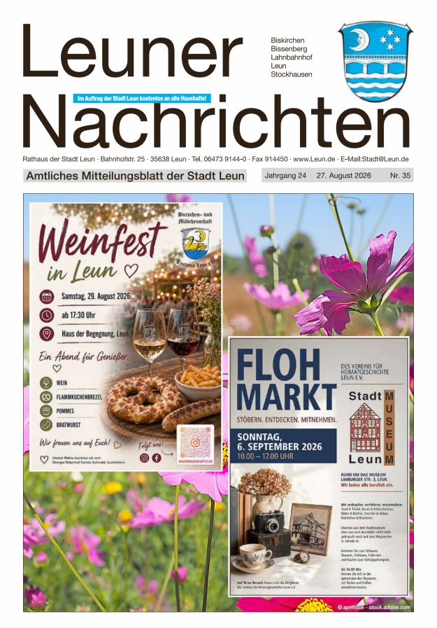 Leuner Nachrichten Titelblatt 35/2026