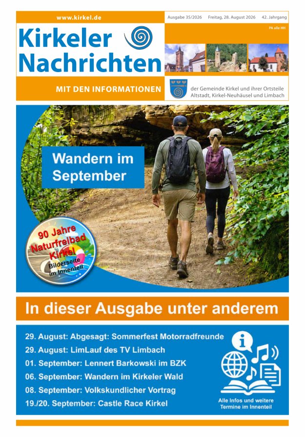 Kirkeler Nachrichten Titelblatt 35/2026