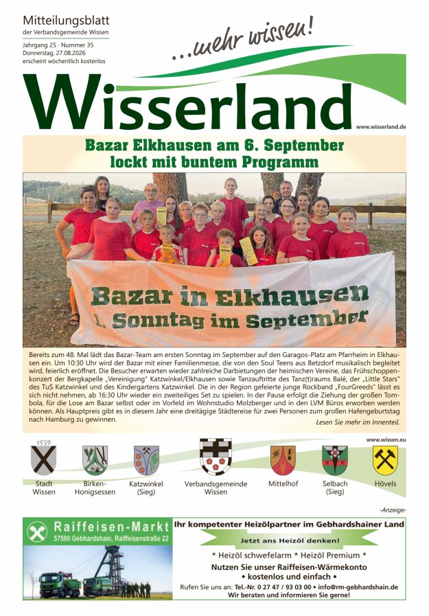 Mitteilungsblatt Wissen - Wisserland...mehr wissen! Titelblatt 35/2026