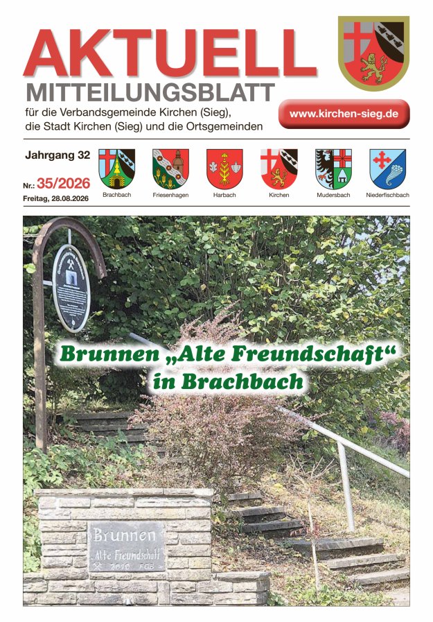 Aktuell - Mitteilungsblatt für die VG Kirchen (Sieg) Titelblatt 35/2026