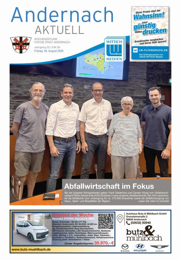 Andernach aktuell Titelblatt 35/2026