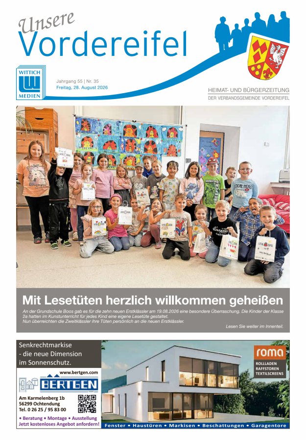 Mitteilungsblatt Vordereifel - Heimat- u Bürgerzeitung der VG Vordereifel Titelblatt 35/2026