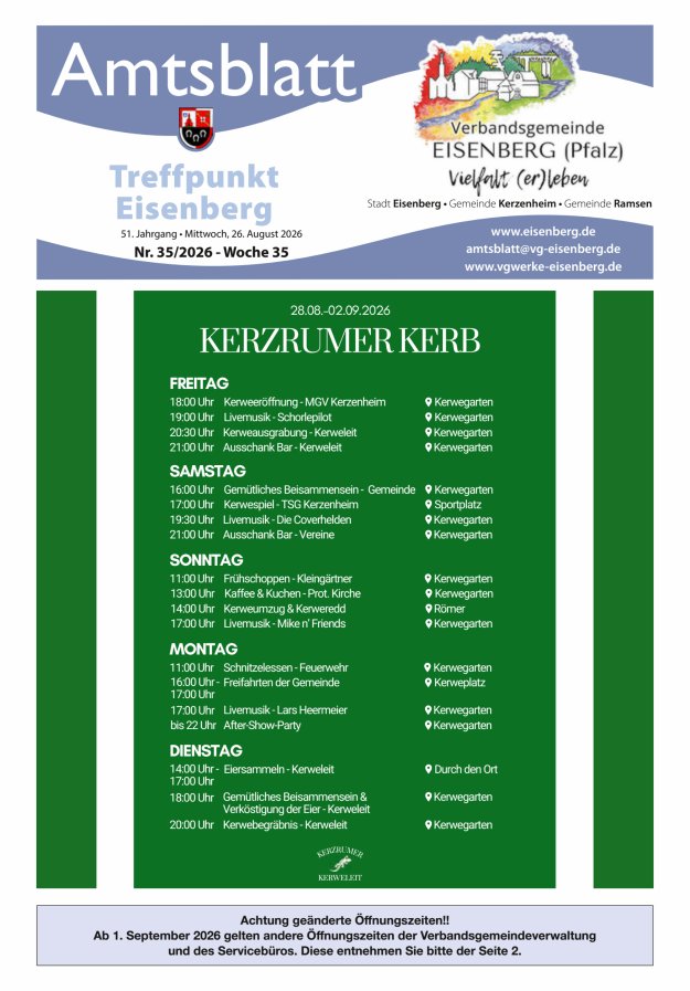 Treffpunkt Eisenberg Titelblatt 35/2026