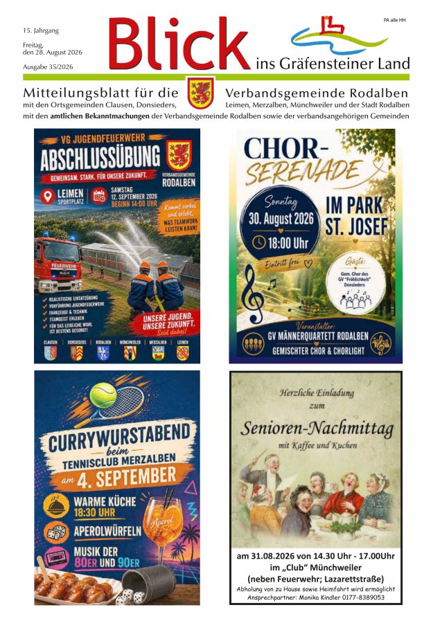 Blick ins Gräfensteiner Land VG Rodalben Titelblatt 35/2026