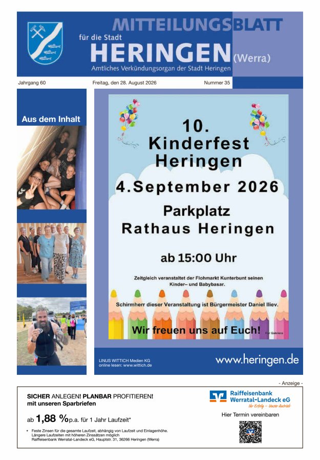 Mitteilungsblatt Heringen Titelblatt 35/2026