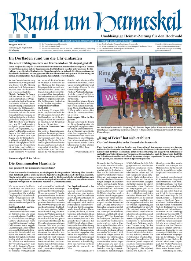 Rund um Hermeskeil Titelblatt 35/2026