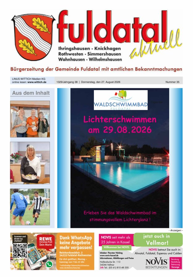 Fuldatal aktuell Titelblatt 35/2026