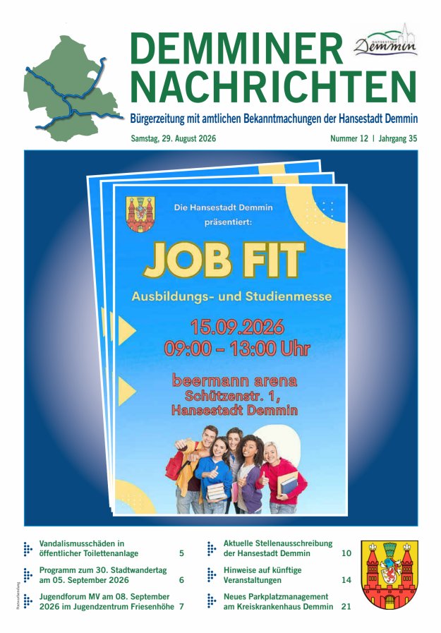 Demminer Nachrichten Titelblatt 12/2026