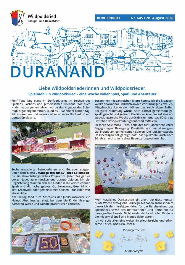 Wildpoldsrieder Duranand Titelblatt 645/2026