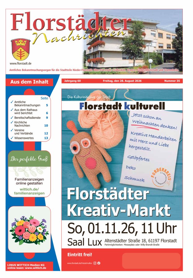 Florstädter Nachrichten Titelblatt 35/2026