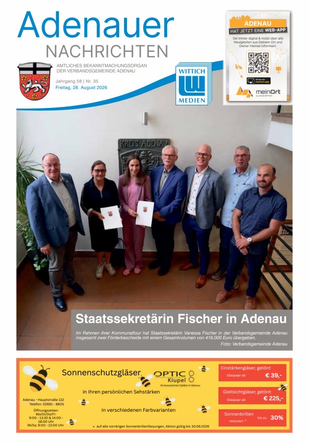 Adenauer Nachrichten Titelblatt 35/2026