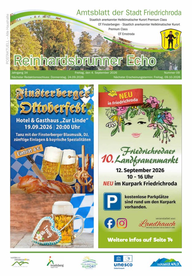 Reinhardsbrunner Echo Titelblatt 09/2026