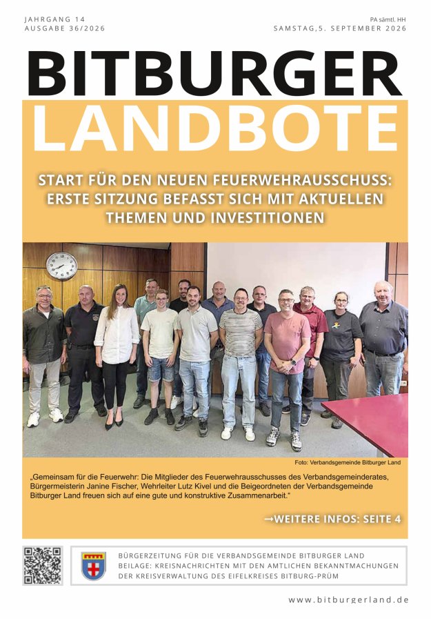 Bitburger Landbote Titelblatt 36/2026