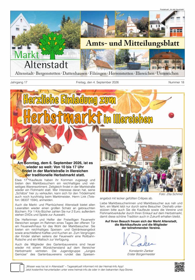 Amts- und Mitteilungsblatt des Marktes Altenstadt Titelblatt 18/2026