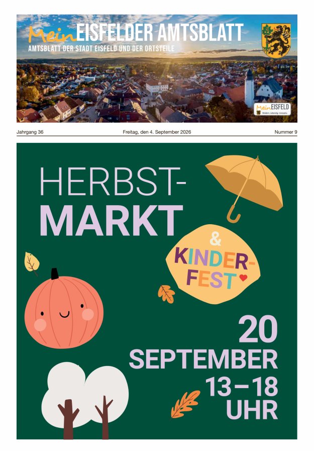Eisfelder Amtsblatt Titelblatt 09/2026