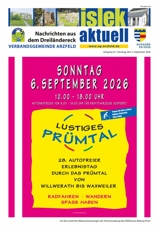Islek aktuell VG Arzfeld Titelblatt 36/2026