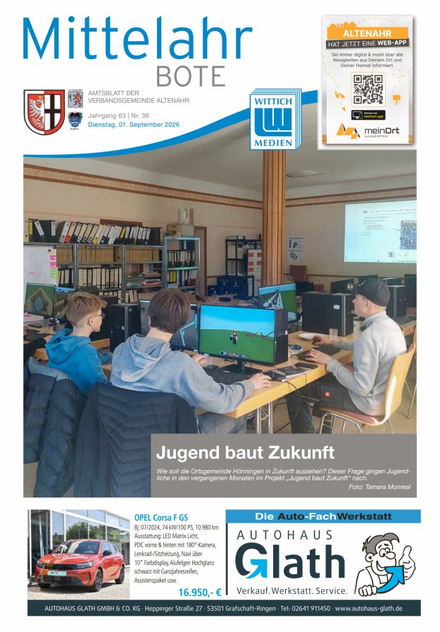Mittelahr Bote Titelblatt 36/2026