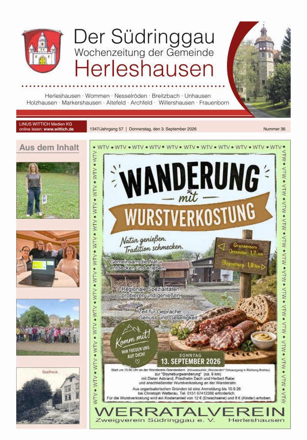 Der Südringgau Titelblatt 36/2026
