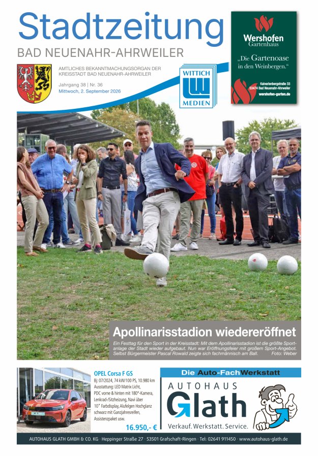 Stadtzeitung Bad Neuenahr-Ahrweiler Titelblatt 36/2026