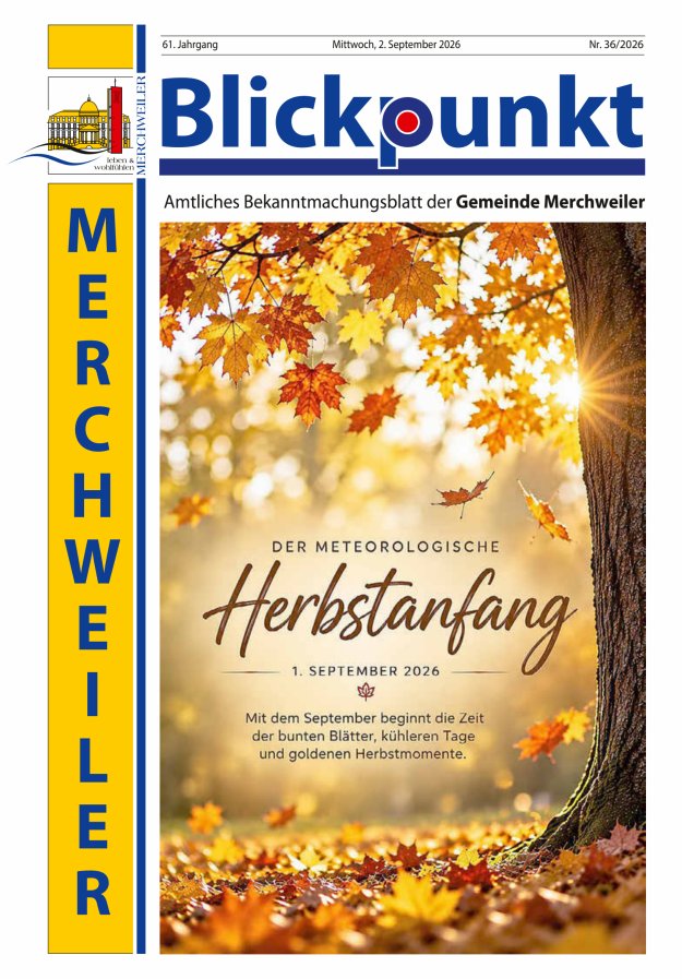 Blickpunkt Merchweiler Titelblatt 36/2026