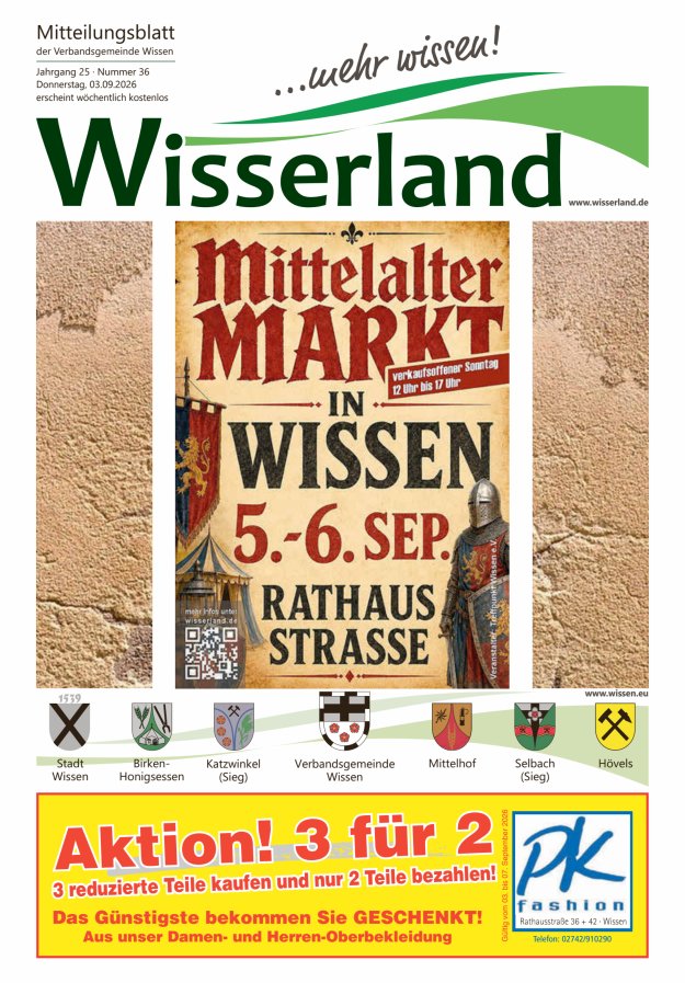 Mitteilungsblatt Wissen - Wisserland...mehr wissen! Titelblatt 36/2026