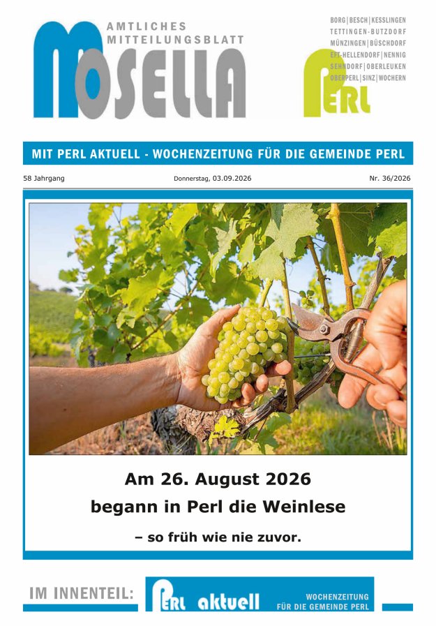 Mosella Perl Titelblatt 36/2026