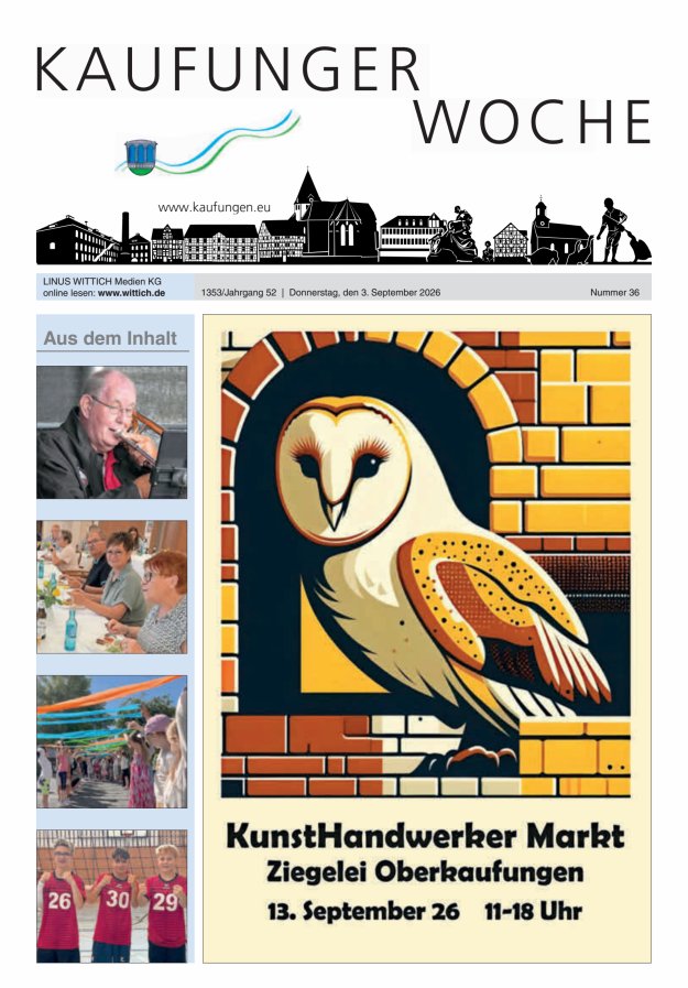 Kaufunger Woche Titelblatt 36/2026