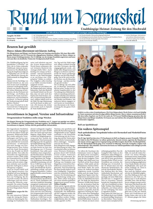 Rund um Hermeskeil Titelblatt 36/2026