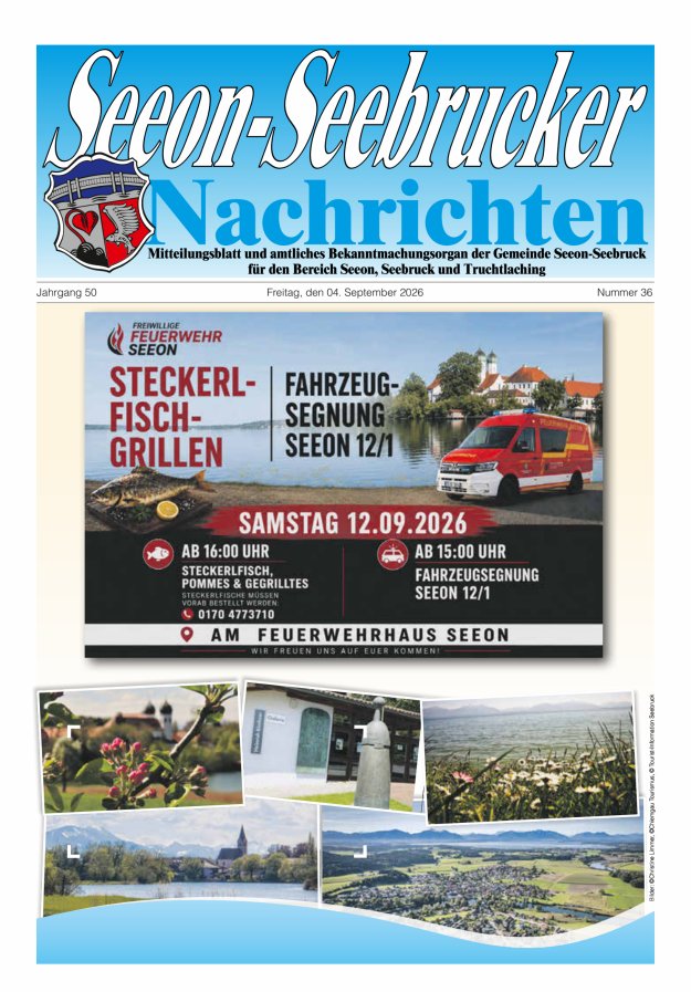 Seeon-Seebrucker Nachrichten Titelblatt 36/2026