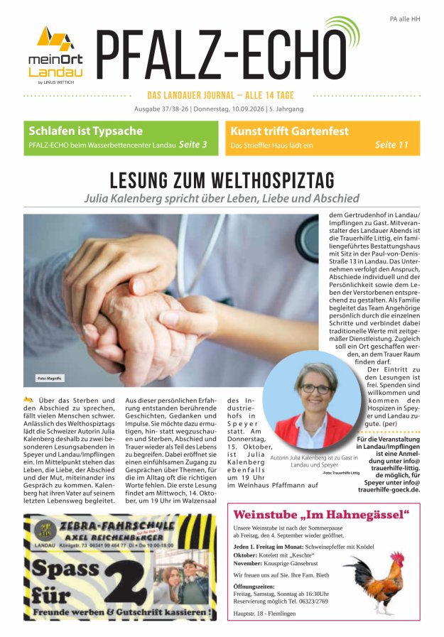 Pfalz-Echo Titelblatt 20/2026