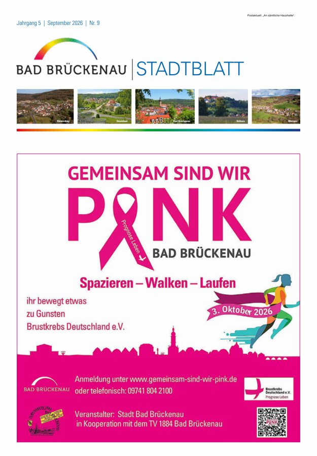 Stadtblatt Bad Brückenau Titelblatt 09/2026