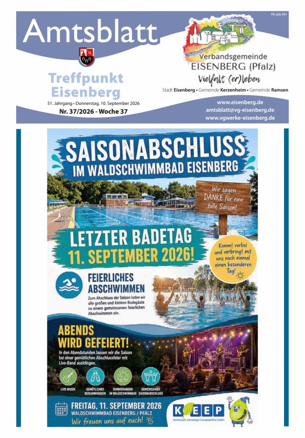 Treffpunkt Eisenberg Titelblatt 37/2026