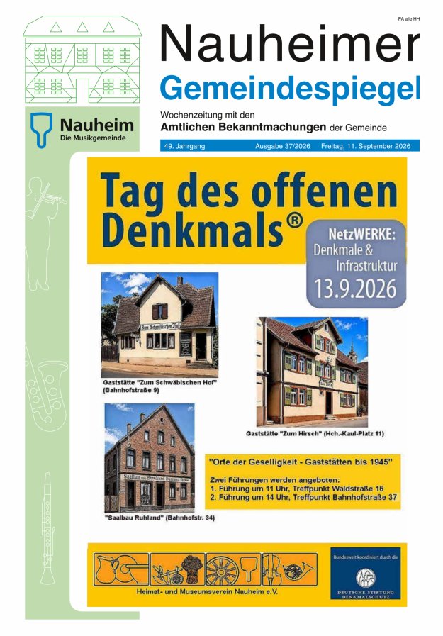Nauheimer Gemeindespiegel Titelblatt 37/2026