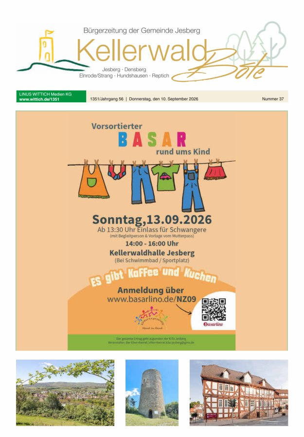 Kellerwaldbote - Bürgerzeitung der Gemeinde Jesberg Titelblatt 37/2026