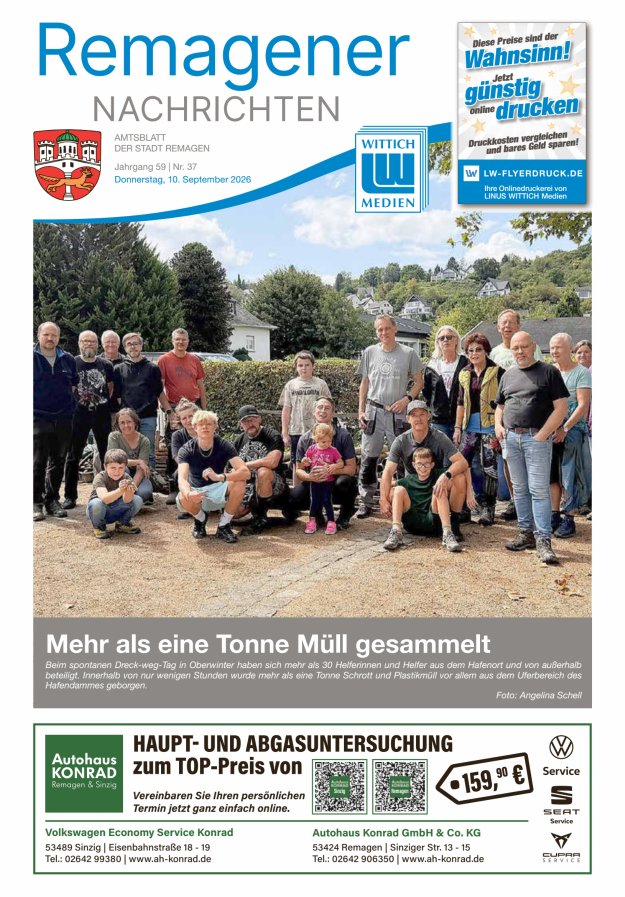 Remagener Nachrichten Titelblatt 37/2026