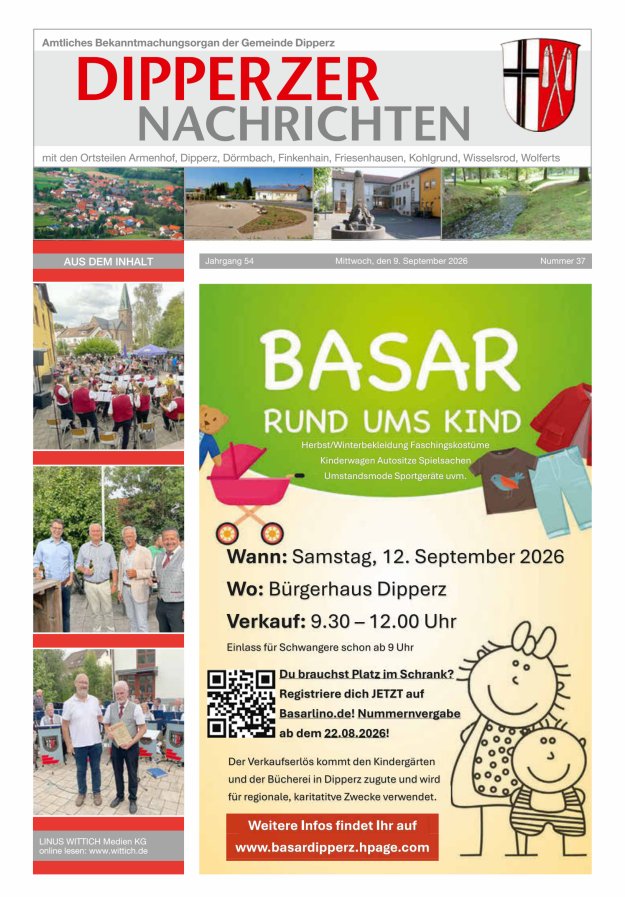 Dipperzer Nachrichten Titelblatt 37/2026