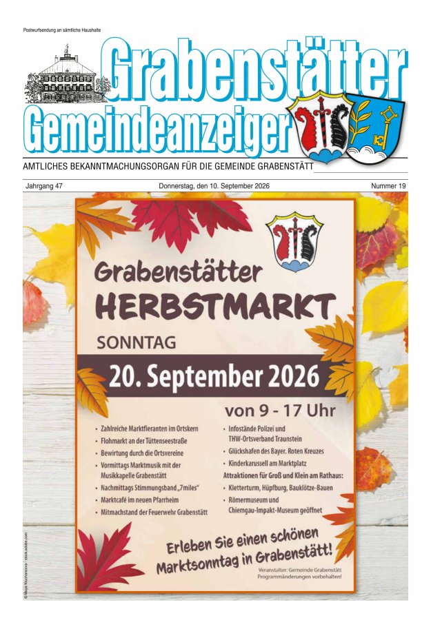 Grabenstätter Gemeindeanzeiger Titelblatt 19/2026