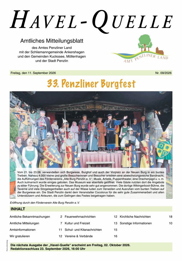 Havel-Quelle Titelblatt 09/2026