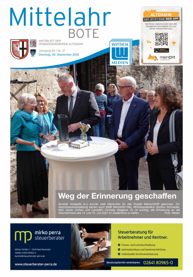 Mittelahr Bote Titelblatt 37/2026