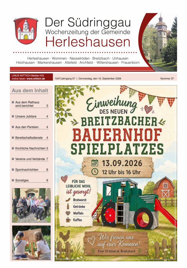 Der Südringgau Titelblatt 37/2026